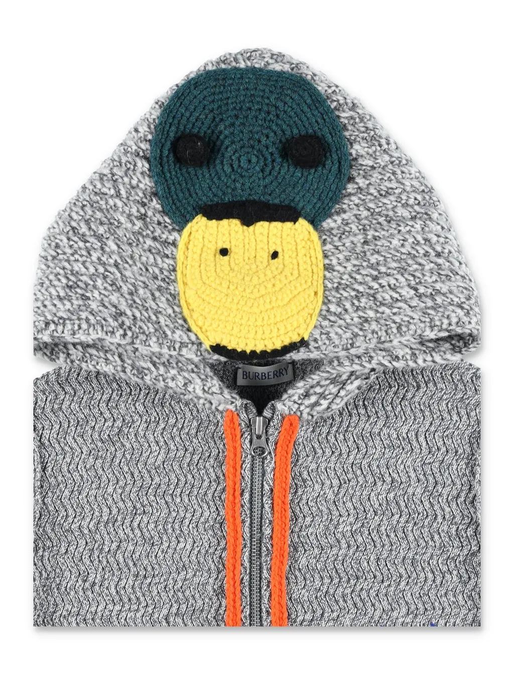 Burberry Kids Logo Embroidered Knitted Hoodie