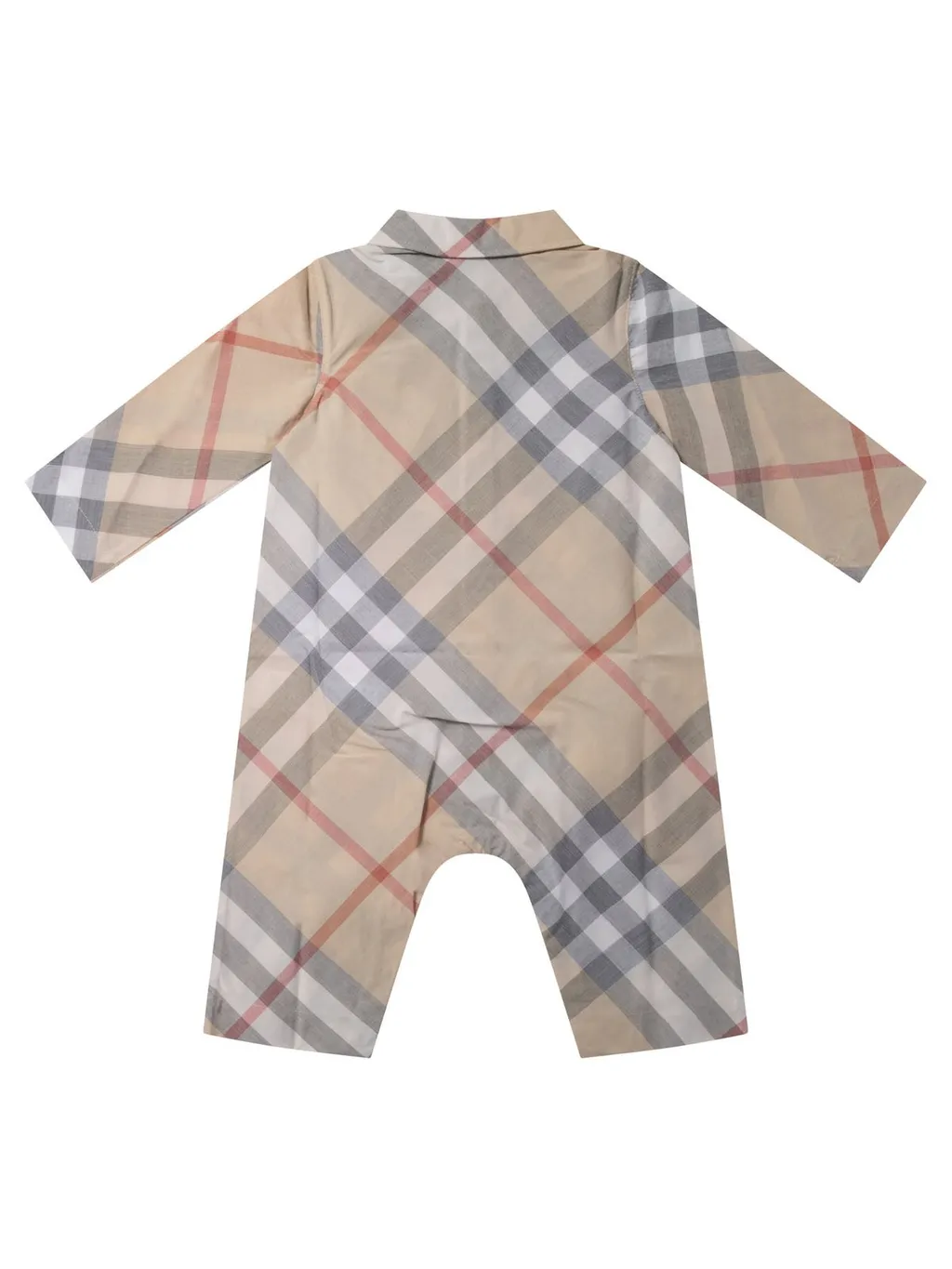 Burberry Kids Checked Buttoned Romper