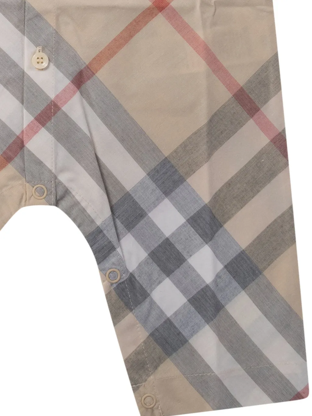 Burberry Kids Checked Buttoned Romper
