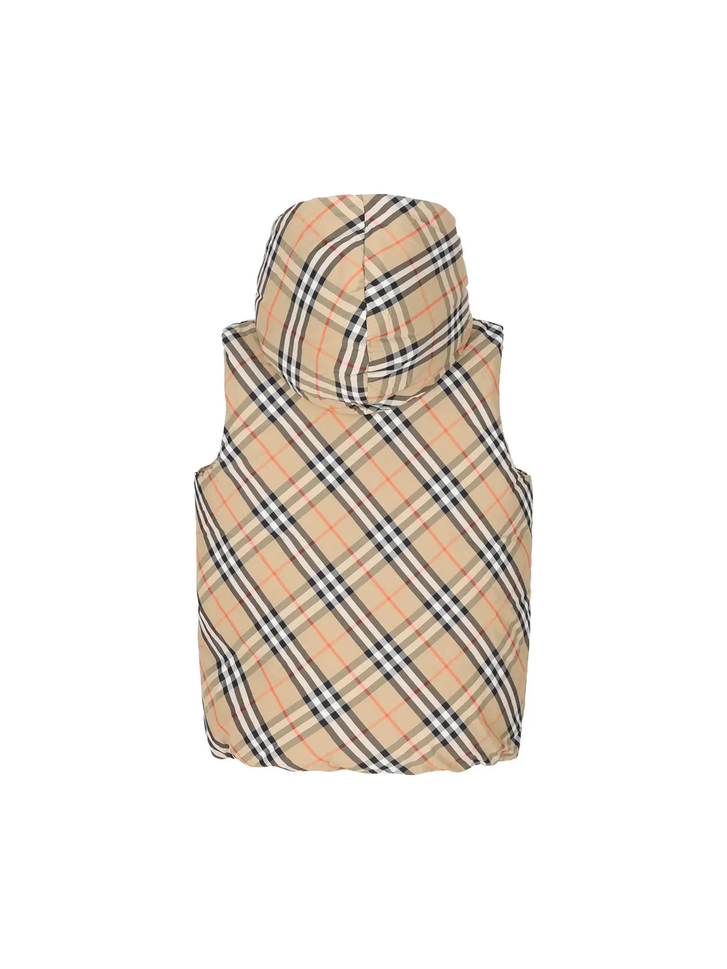 Burberry Kids Reversible Checked Hooded Down Gilet