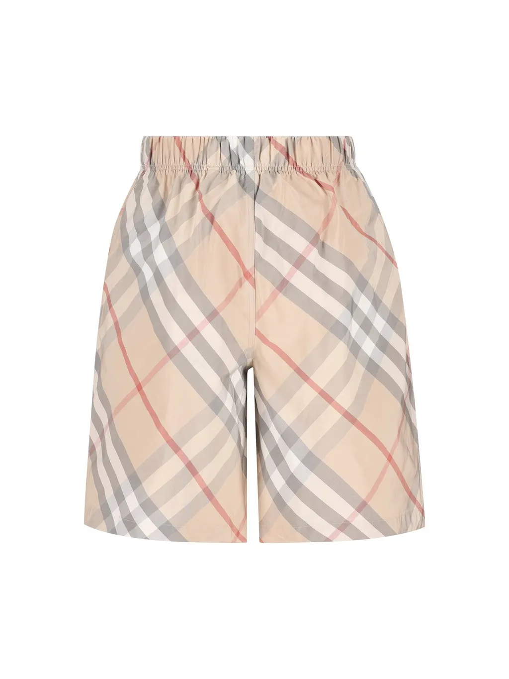 Burberry Kids Mid-Rise Check-Printed Deck Shorts