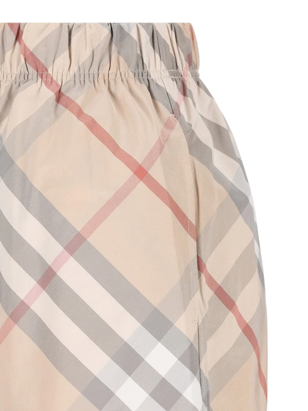 Burberry Kids Mid-Rise Check-Printed Deck Shorts