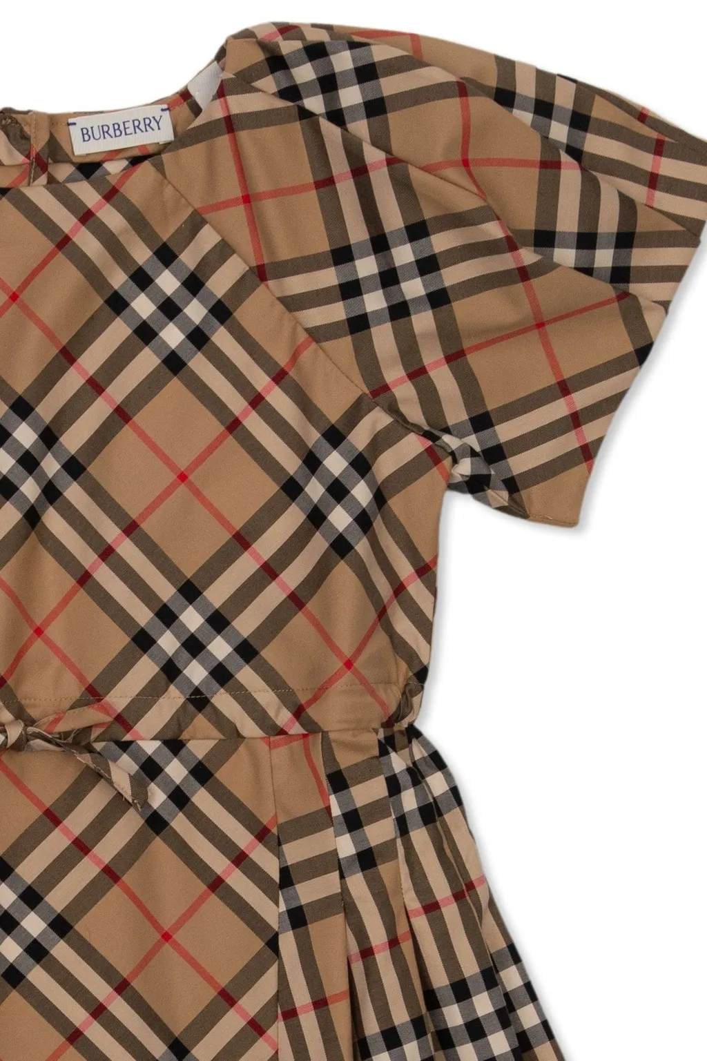Burberry Kids Checked Short-Sleeved Dress