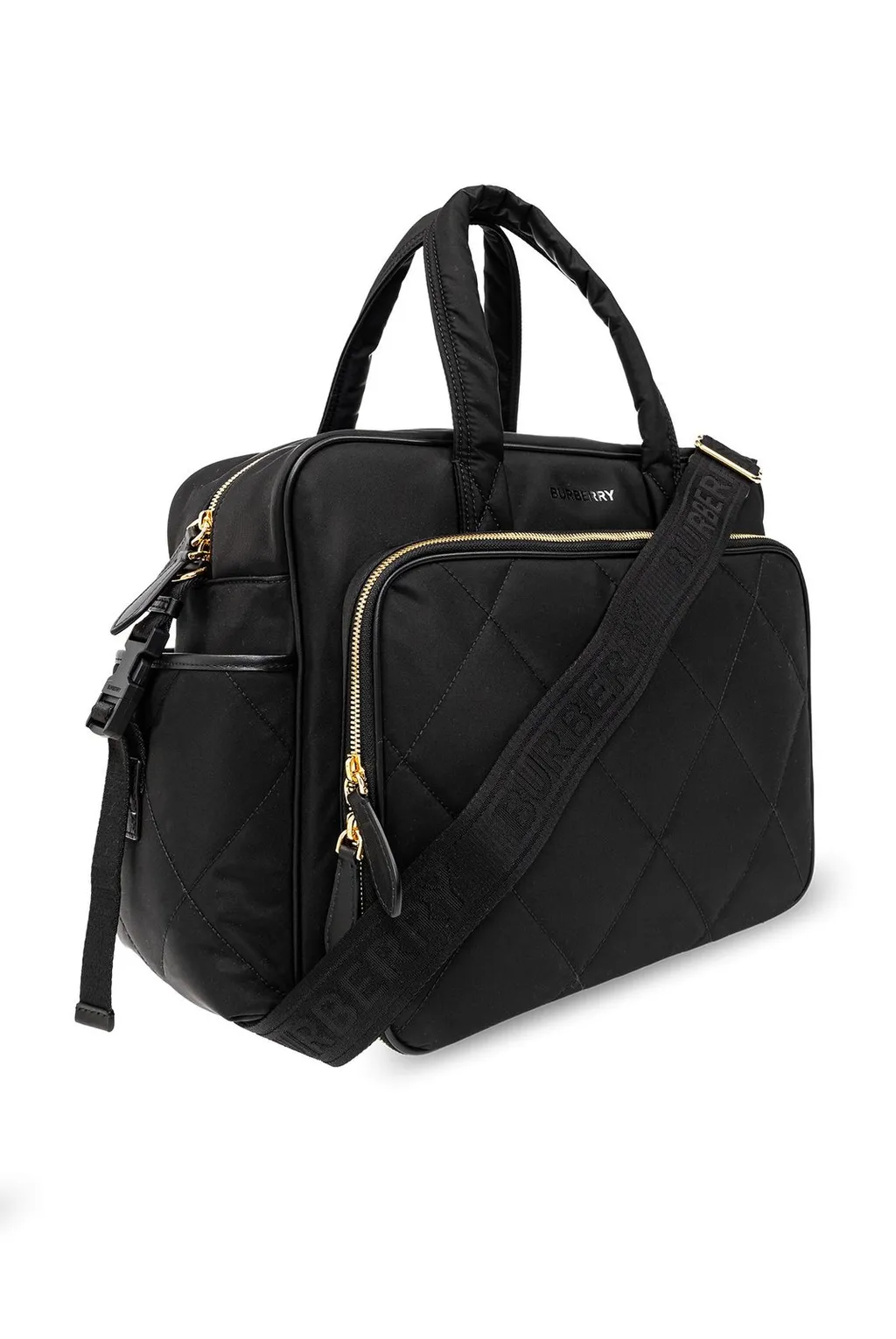 Burberry Kids Logo Printed Quilted Changing Bag