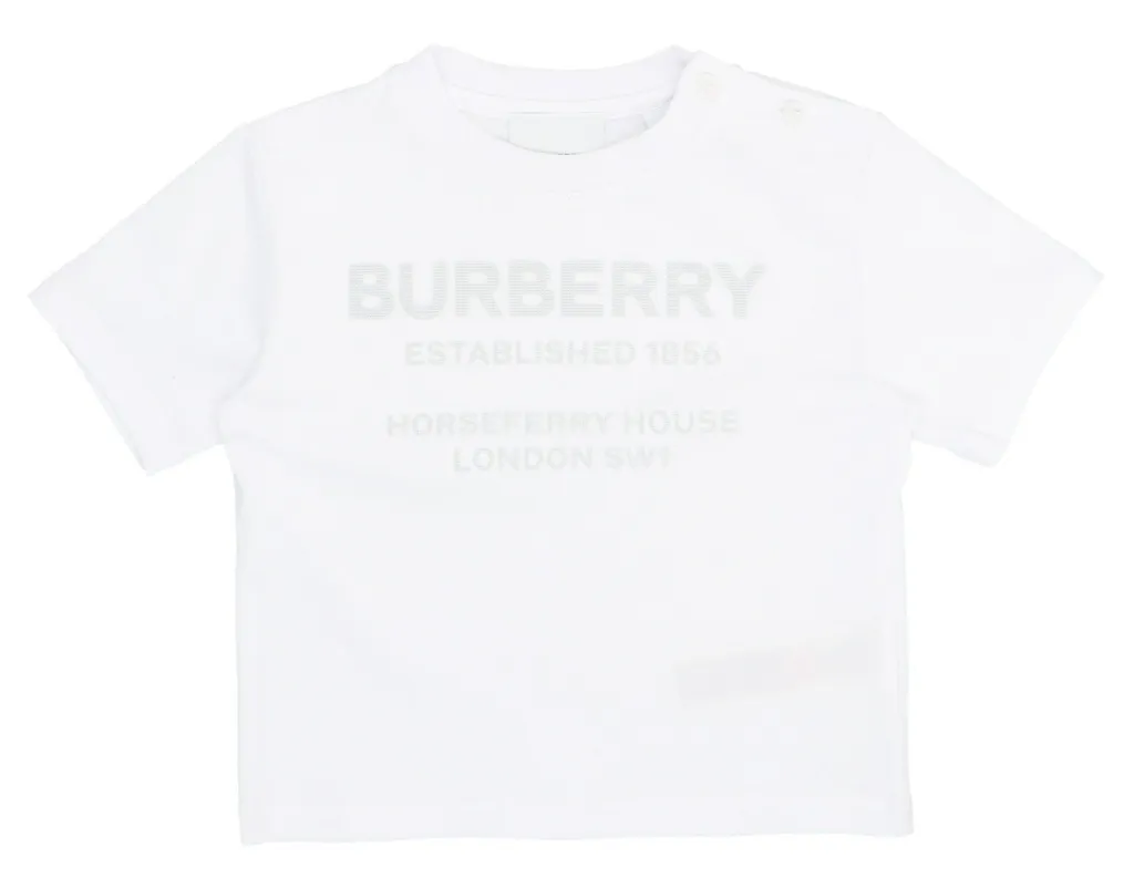 Burberry Kids Logo Printed Crewneck T-Shirt