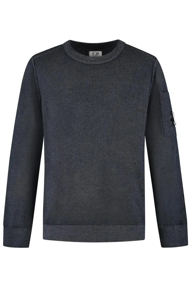 C.P. Company Kids Logo Patch Crewneck Jumper