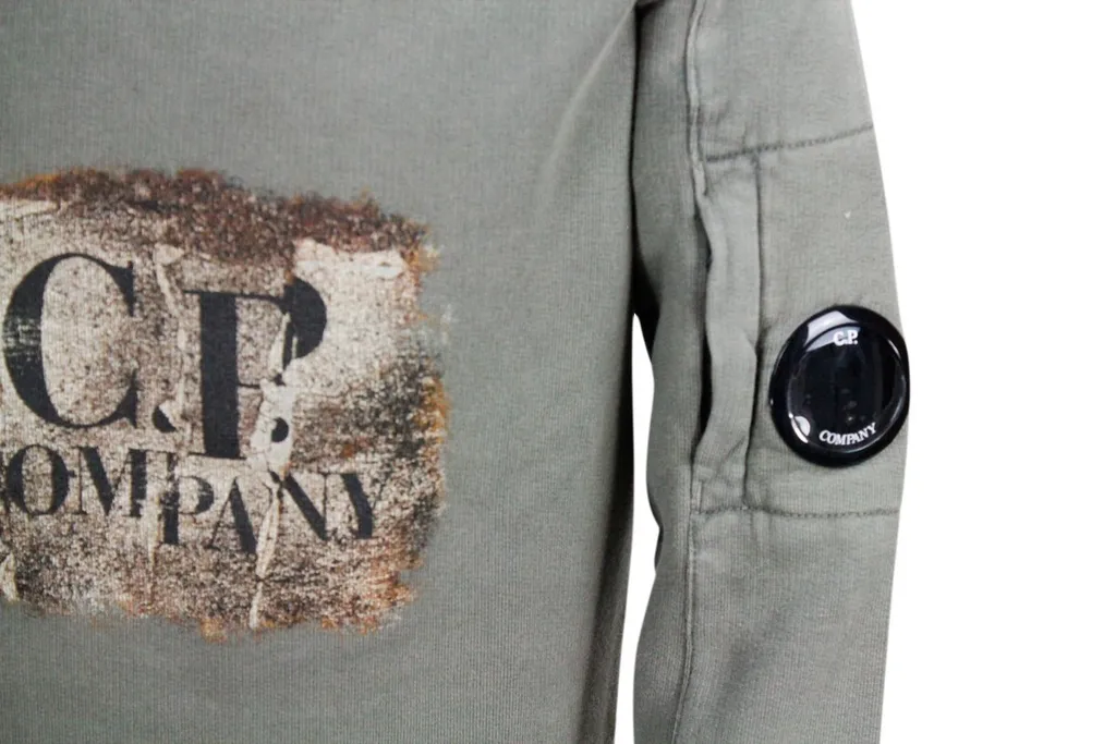 C.P. Company Kids Logo Printed Crewneck Sweatshirt