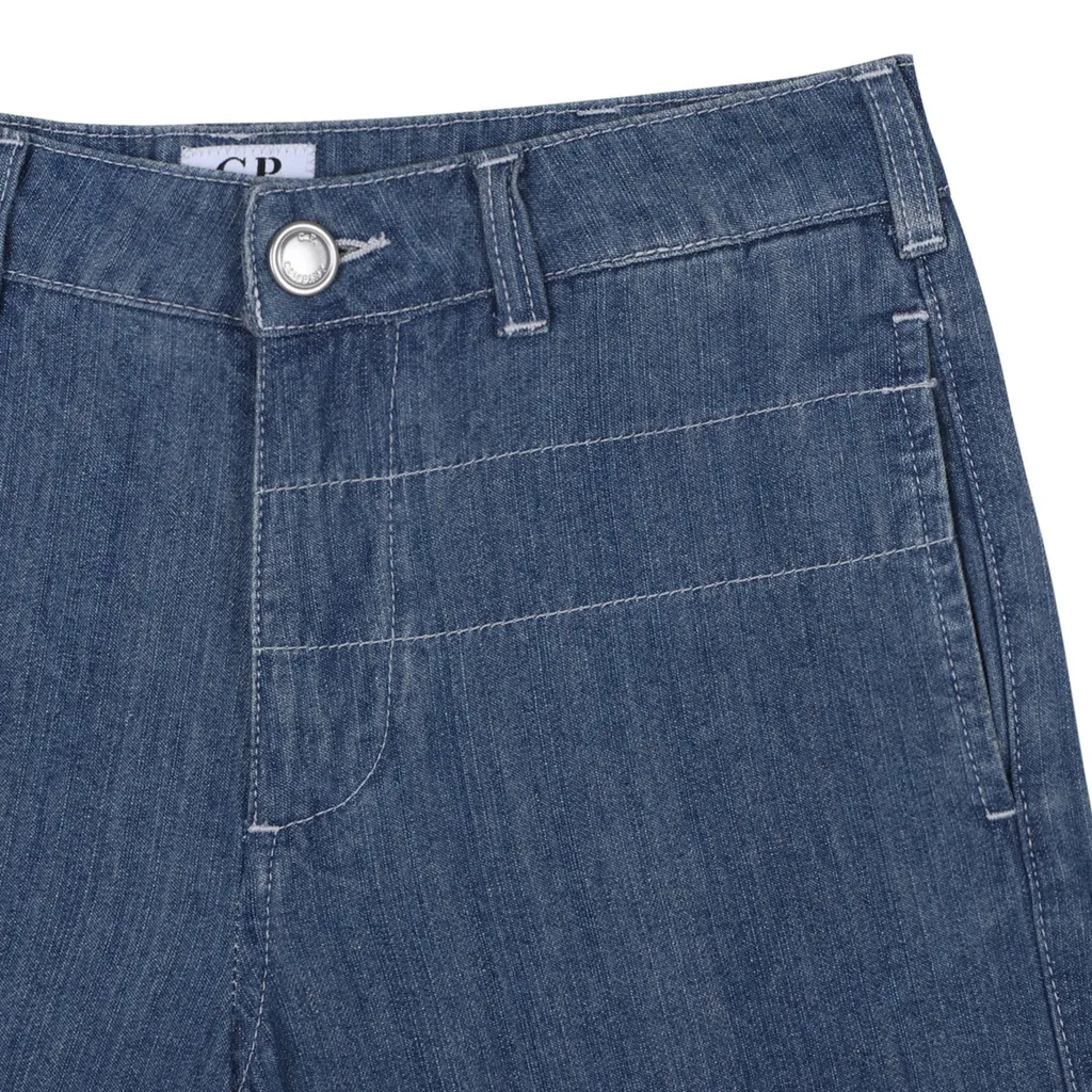 C.P. Company Kids Logo Denim Shorts