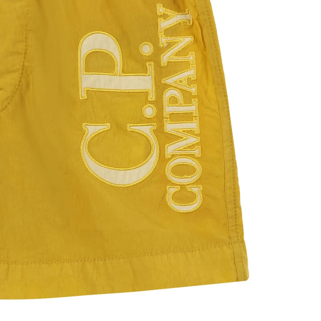 C.P. Company Kids Logo Patch Swim Shorts
