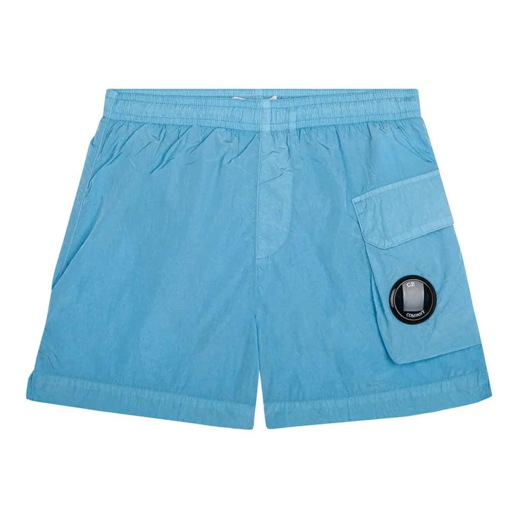 C.P. Company Kids Lens Detailed Crinkled Swim Shorts
