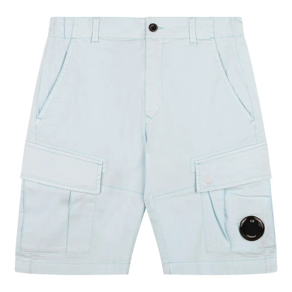 C.P. Company Kids Lens Detailed Mid-Rise Shorts