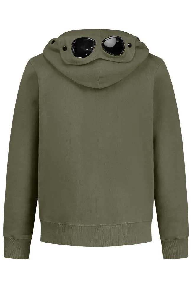 C.P. Company Kids Logo Printed Zip-Up Hoodie
