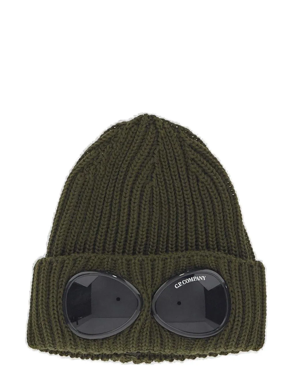 C.P. Company Kids Logo Detailed Ribbed Knit Beanie