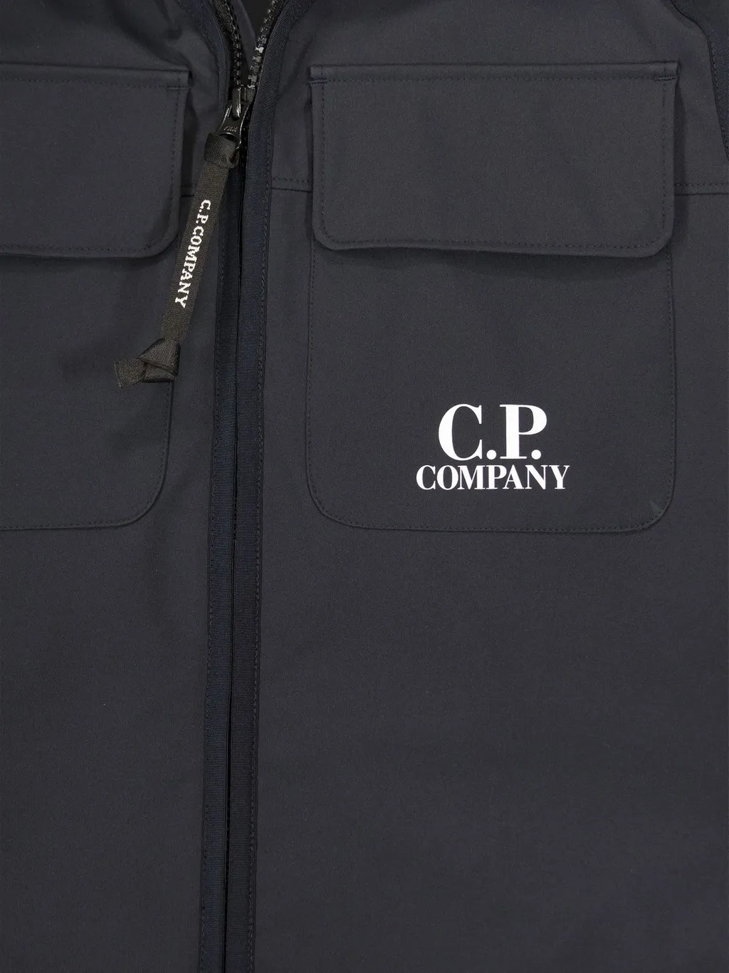 C.P. Company Kids Logo Printed Zipped Waistcoat