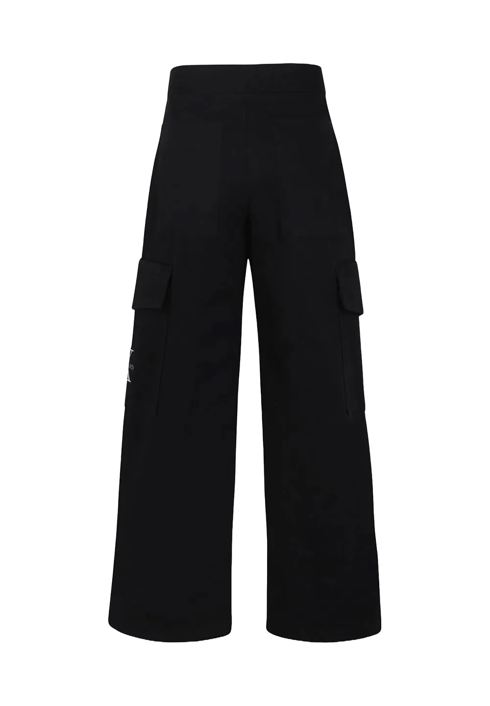 Calvin Klein Kids Logo Embroidered Wide-Leg Cargo Trousers