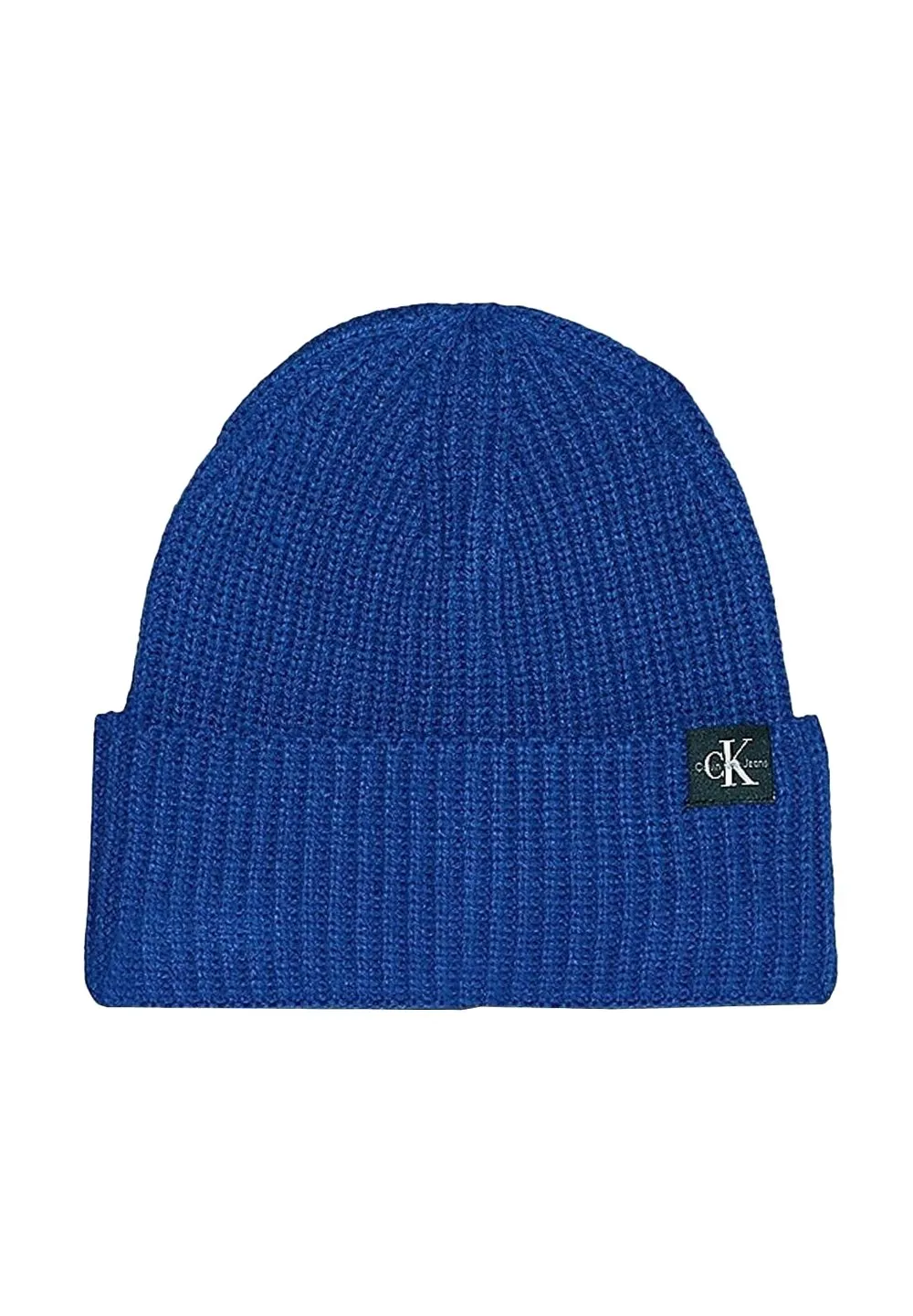 Calvin Klein Kids Logo Patch Turn-Up Brim Beanie