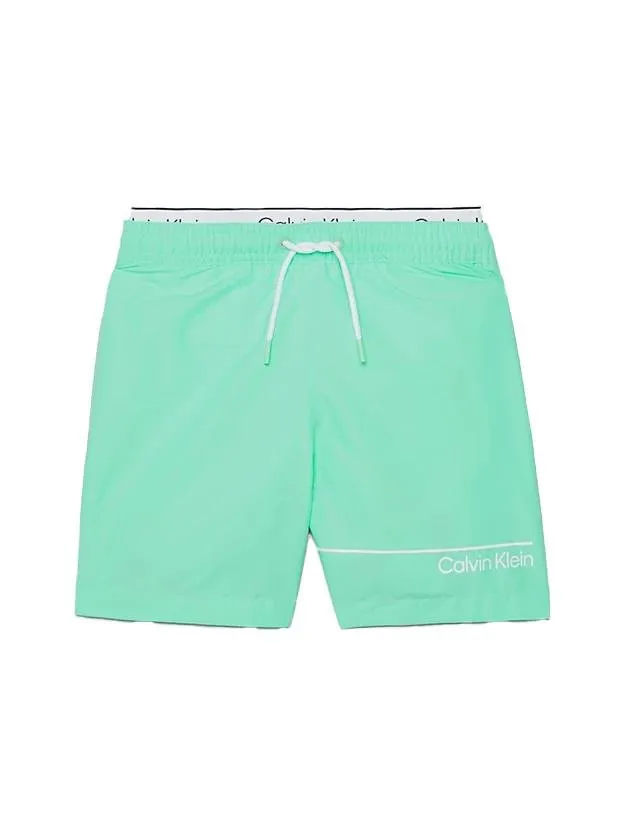 Calvin Klein Kids Logo Printed Elastic Waist Swim Shorts