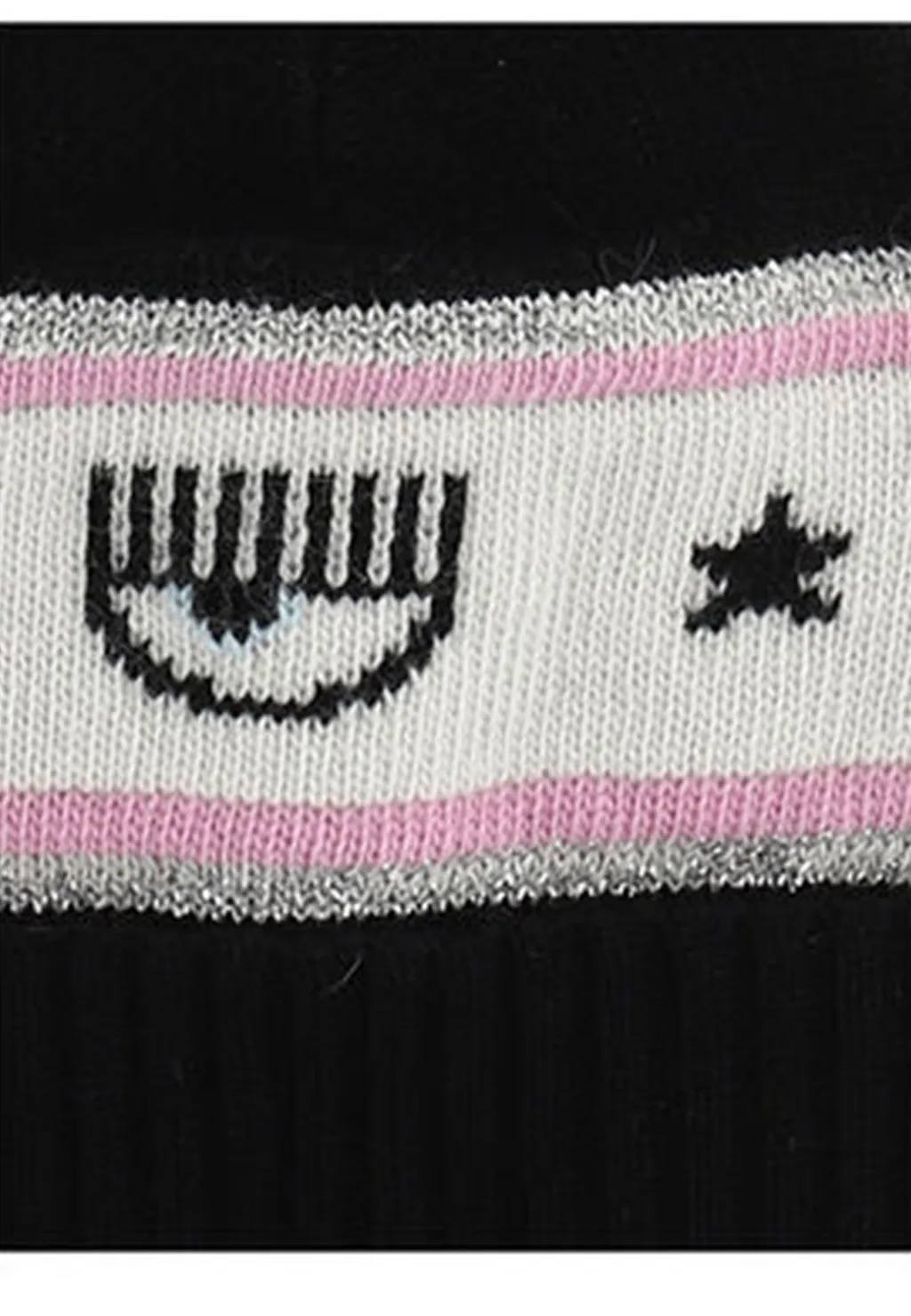 Chiara Ferragni Kids Eyelike Motif Knitted Beanie