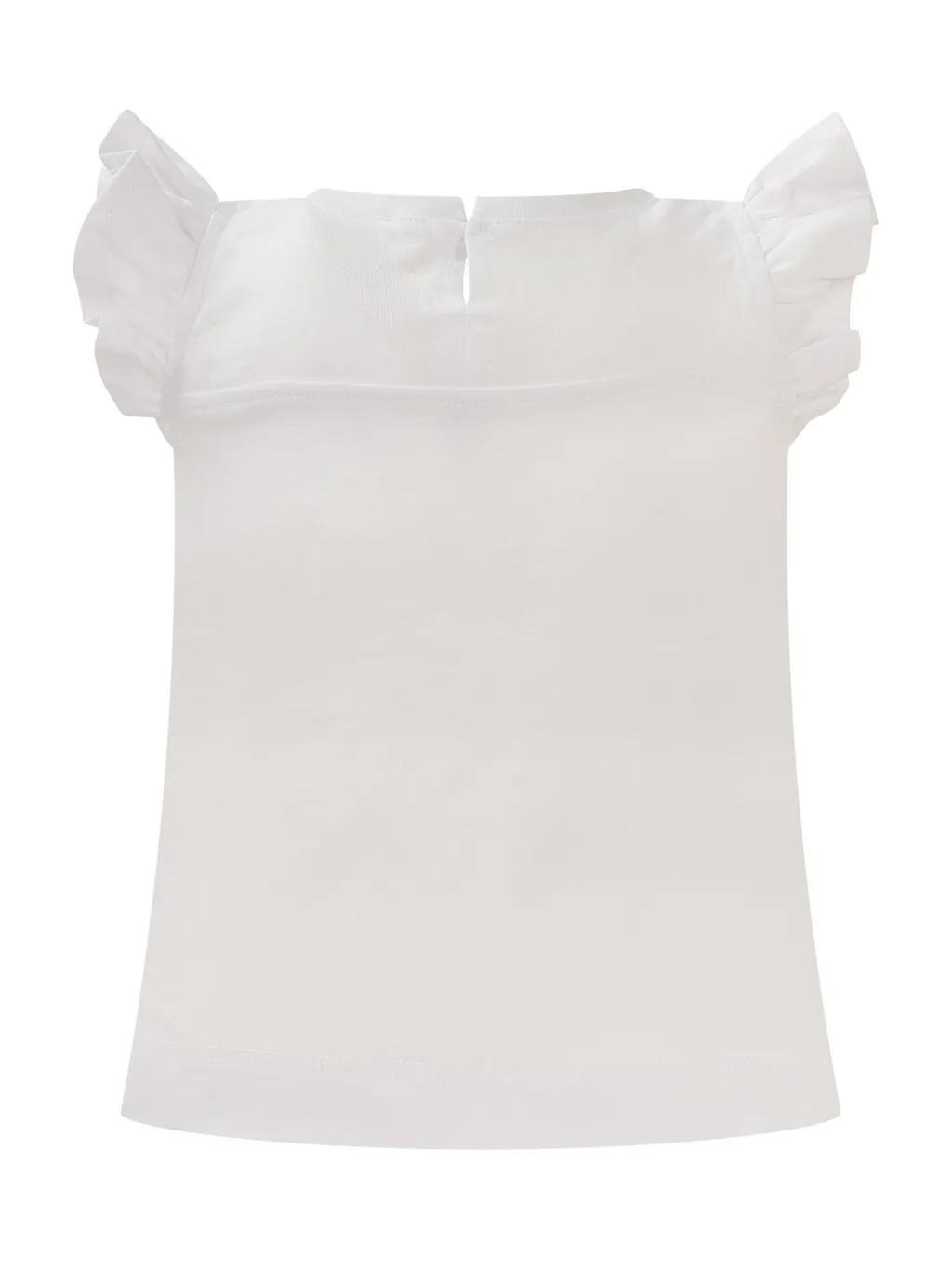 Chiara Ferragni Kids Eyelike-Printed Round-Neck Ruffled T-Shirt