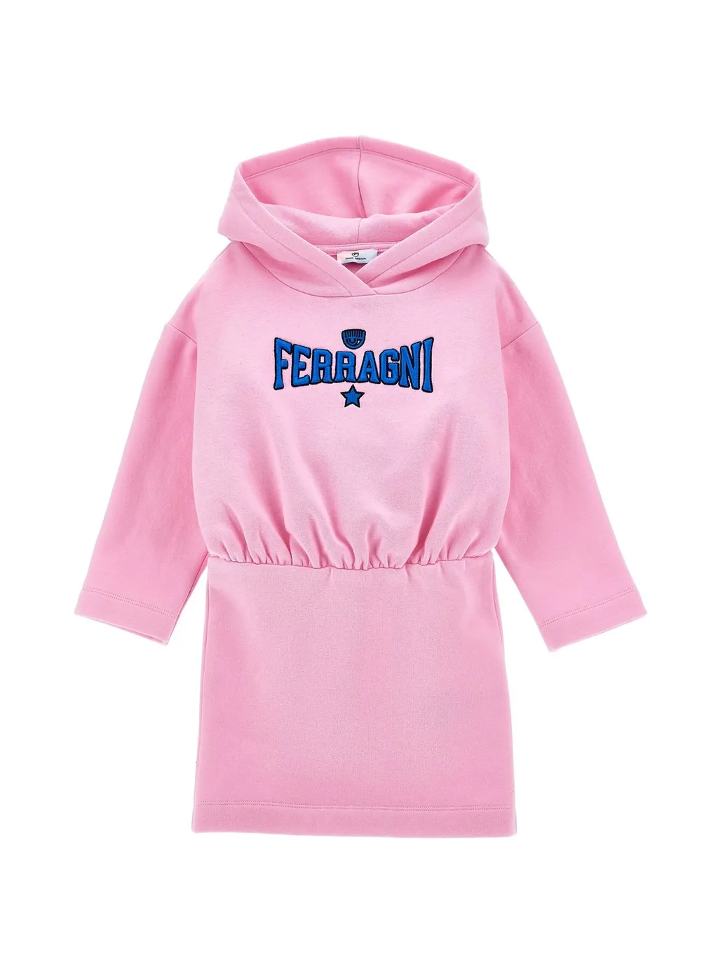 Chiara Ferragni Kids Logo-Patch Long Sleeved Hooded Dress