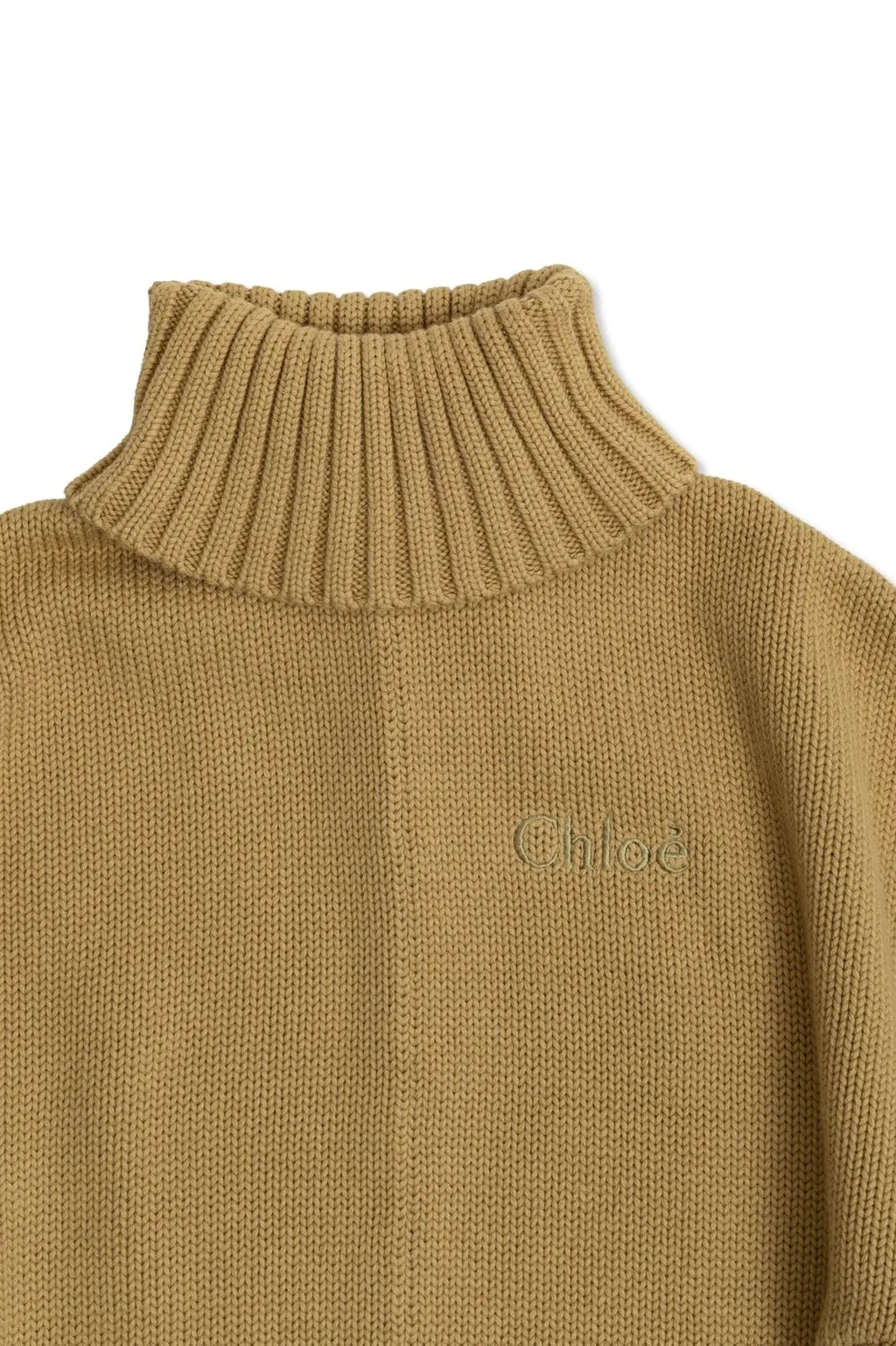 Chloé Kids Roll-Neck Cropped Sleeved Jumper