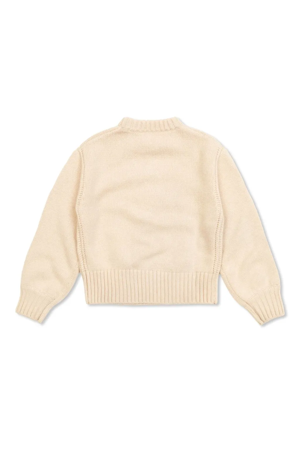 Chloé Kids Logo Embroidered Cropped Jumper