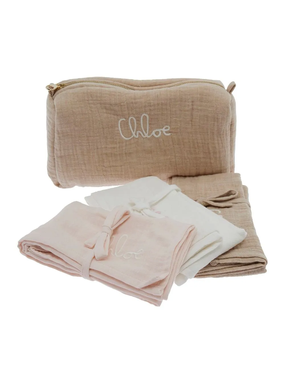 Chloé Kids Pack Of Three Logo Embroidered Box Set