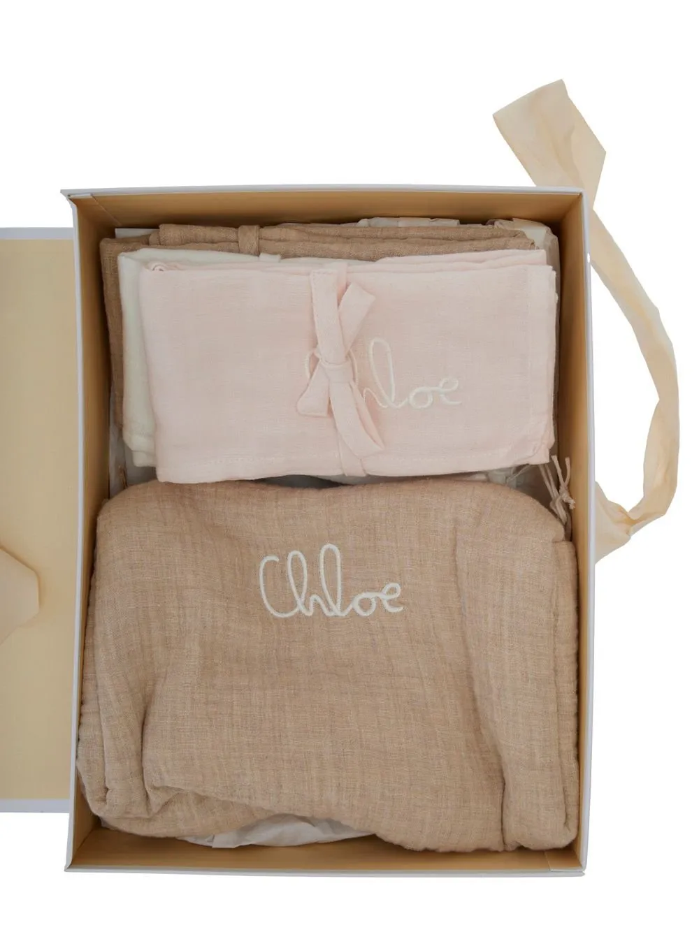 Chloé Kids Pack Of Three Logo Embroidered Box Set