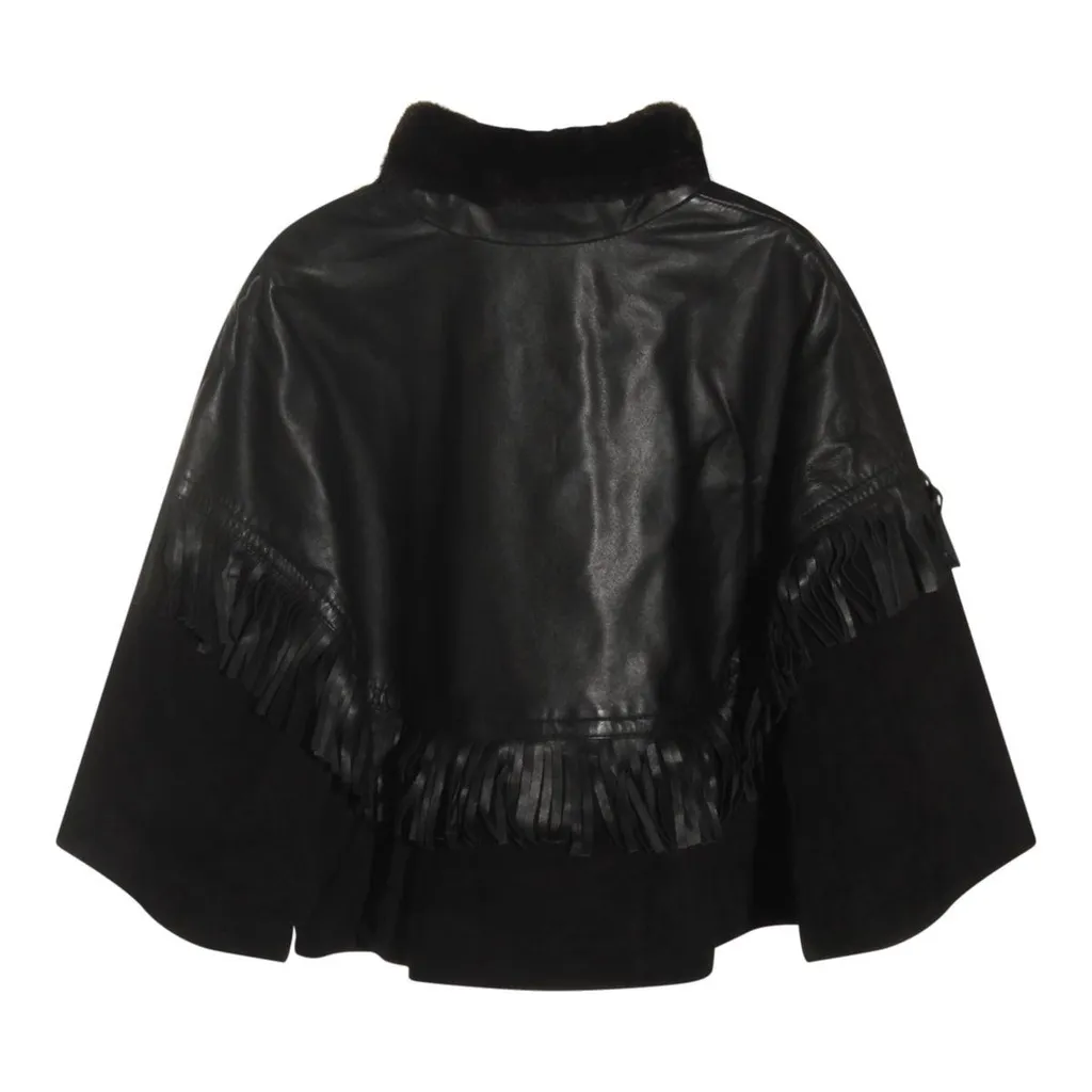 Chloé Kids Buttoned Leather Jacket