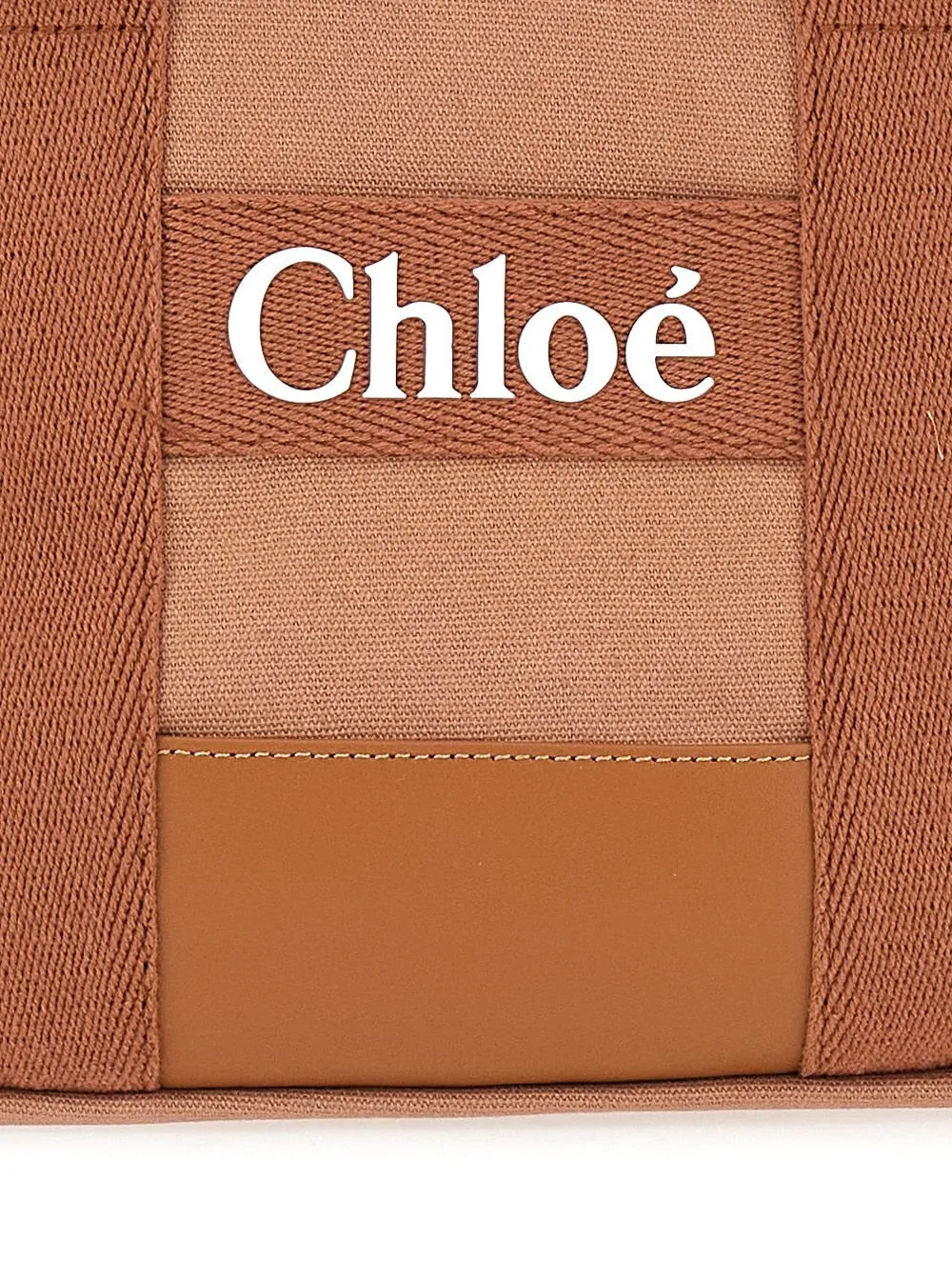 Chloé Kids Logo-Print Panel Tote Bag