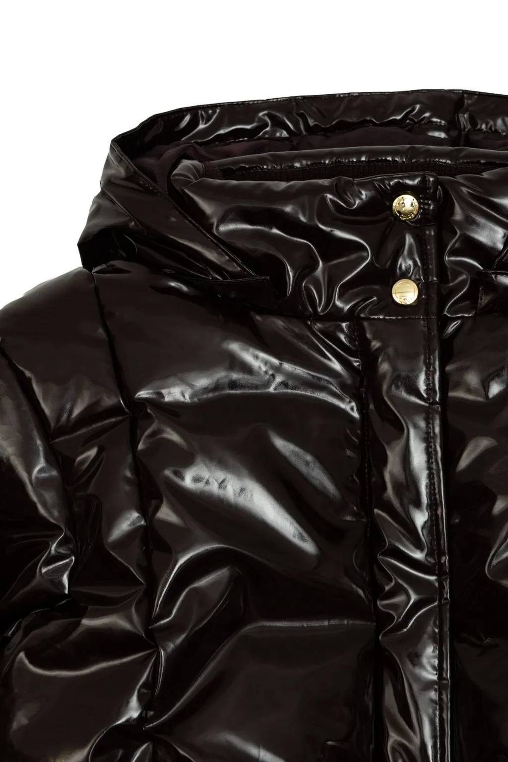 Chloé Kids Shiny Hooded Puffer Jacket
