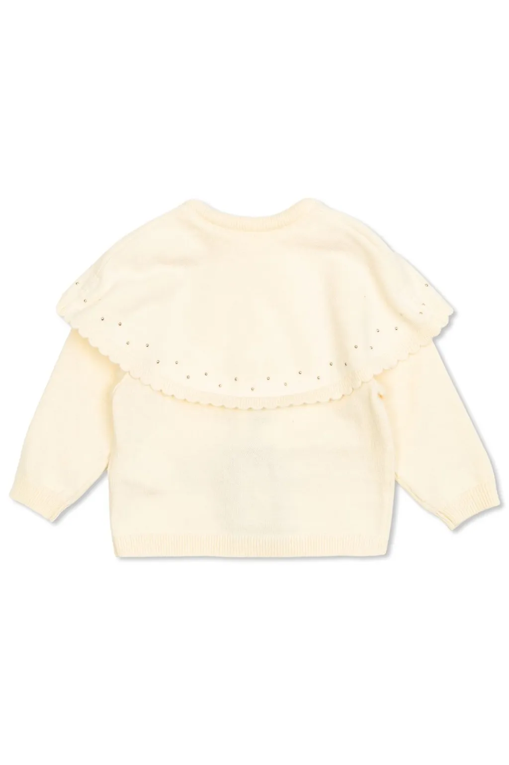 Chloé Kids Logo Embroidered Ruffled Cardigan