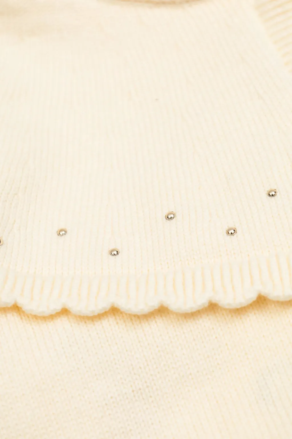 Chloé Kids Logo Embroidered Ruffled Cardigan