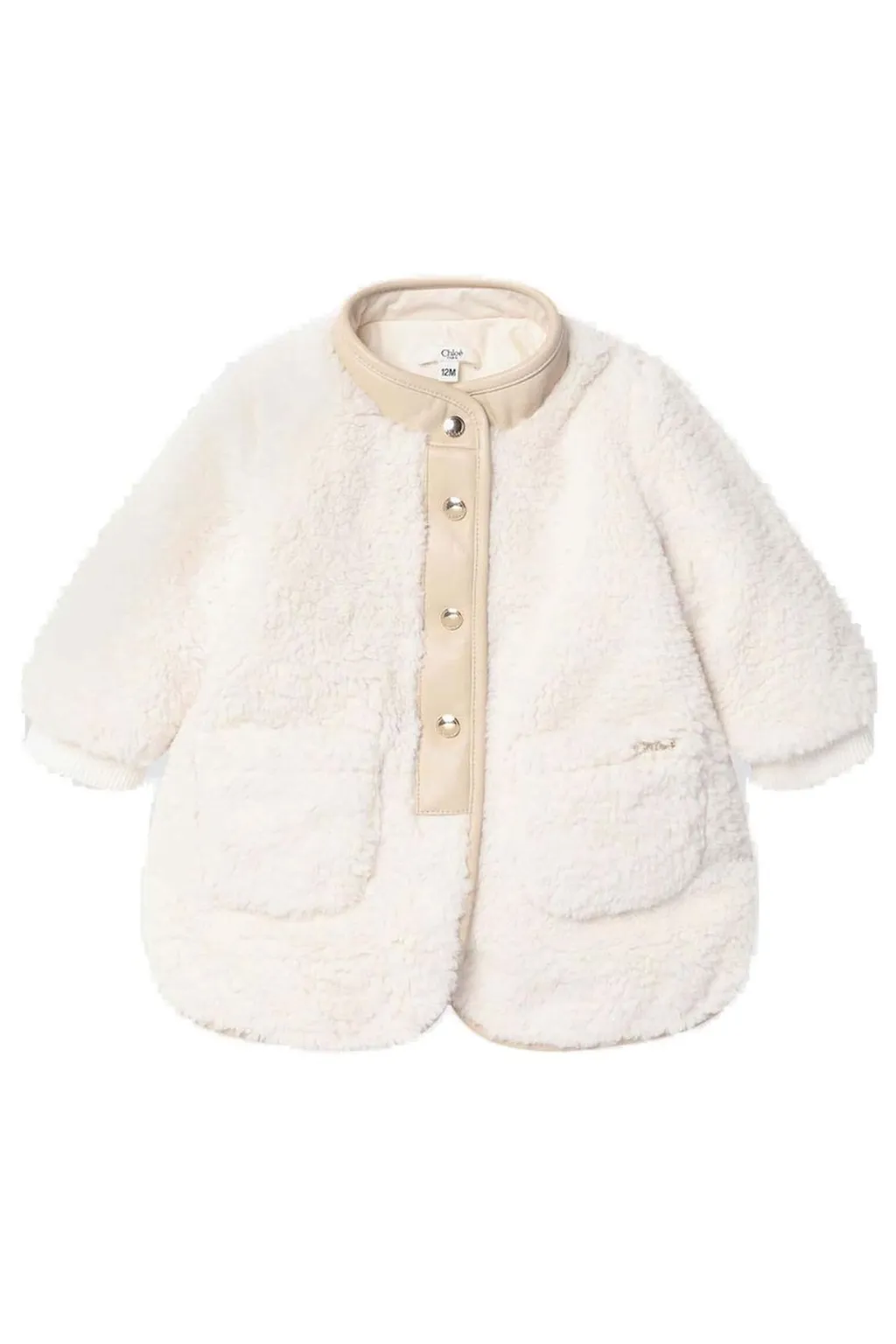 Chloé Kids Logo Lettering Baby Coat