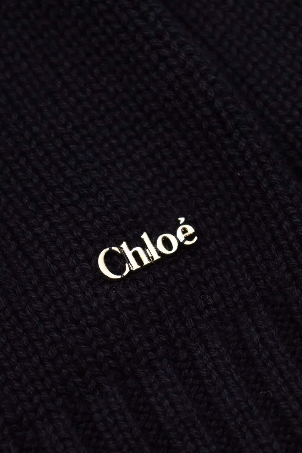 Chloé Kids Logo Embroidered Frilled Cardigan