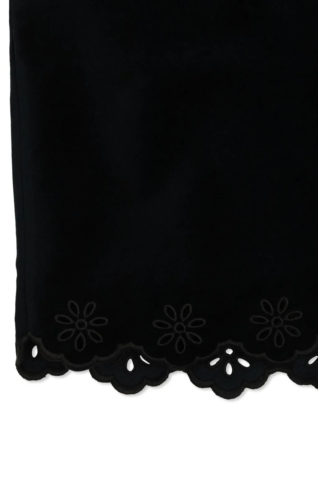 Chloé Kids Openwork Scalloped-Hem Floral-Embroidered Skirt