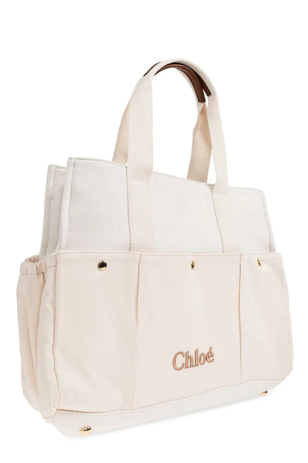Chloé Kids Logo-Embroidered Strapped Diaper Bag