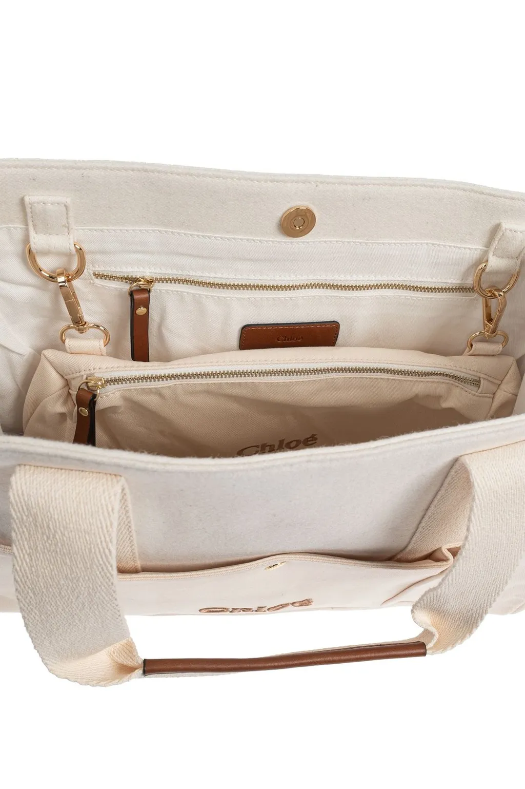 Chloé Kids Logo-Embroidered Strapped Diaper Bag