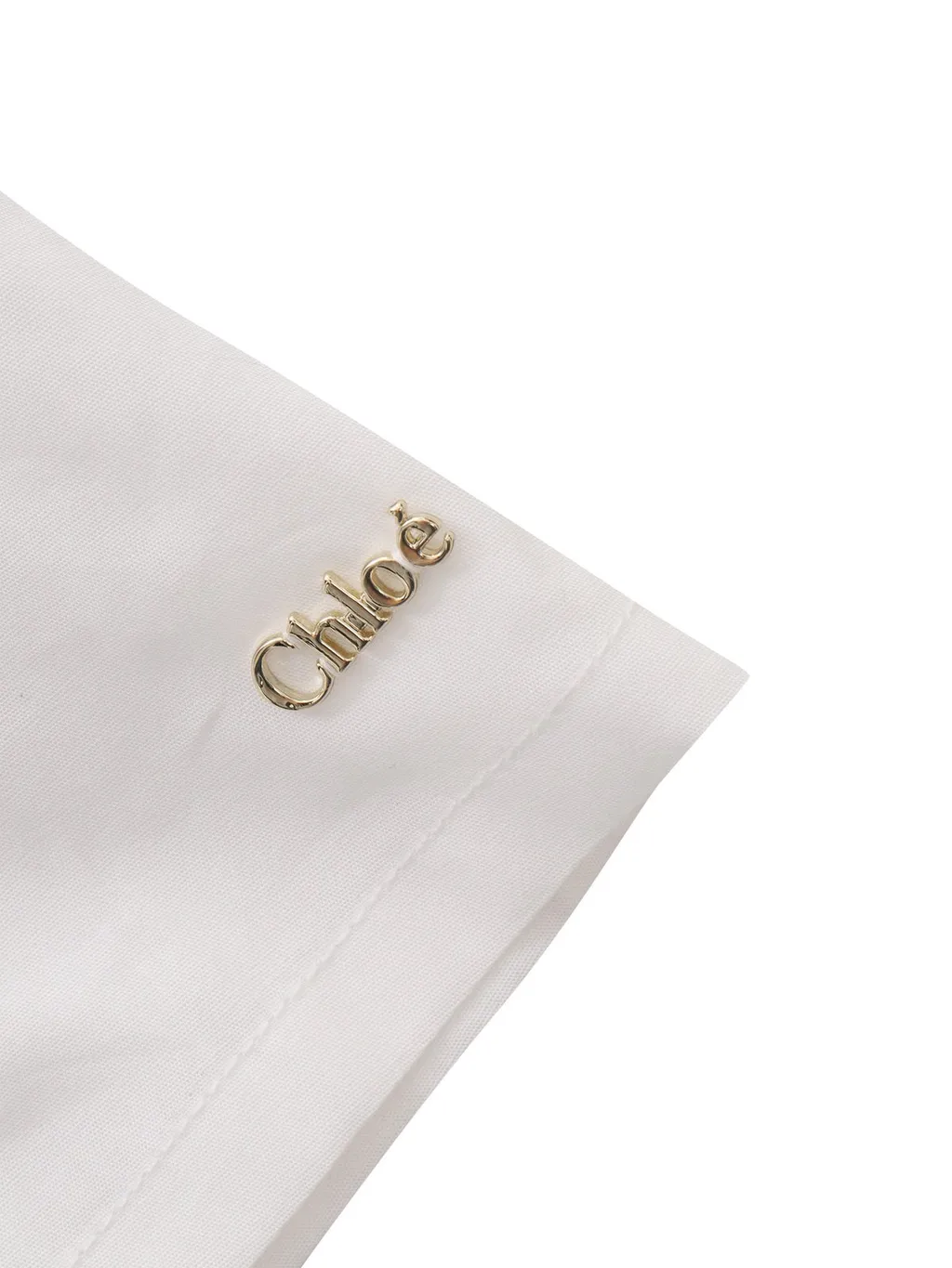 Chloé Kids Ruffle Detailed Crewneck Blouse