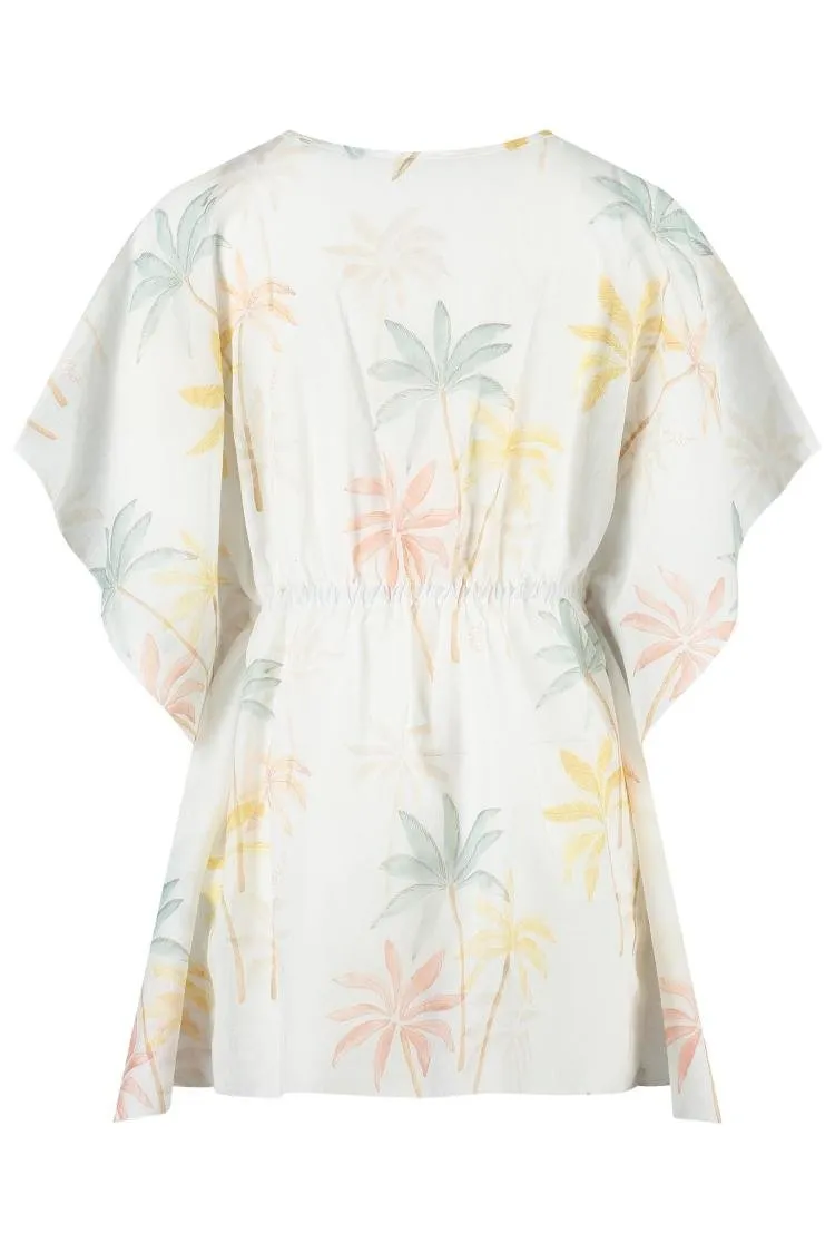 Chloé Kids Palm Grove-Printed Drawstring Waist Dress