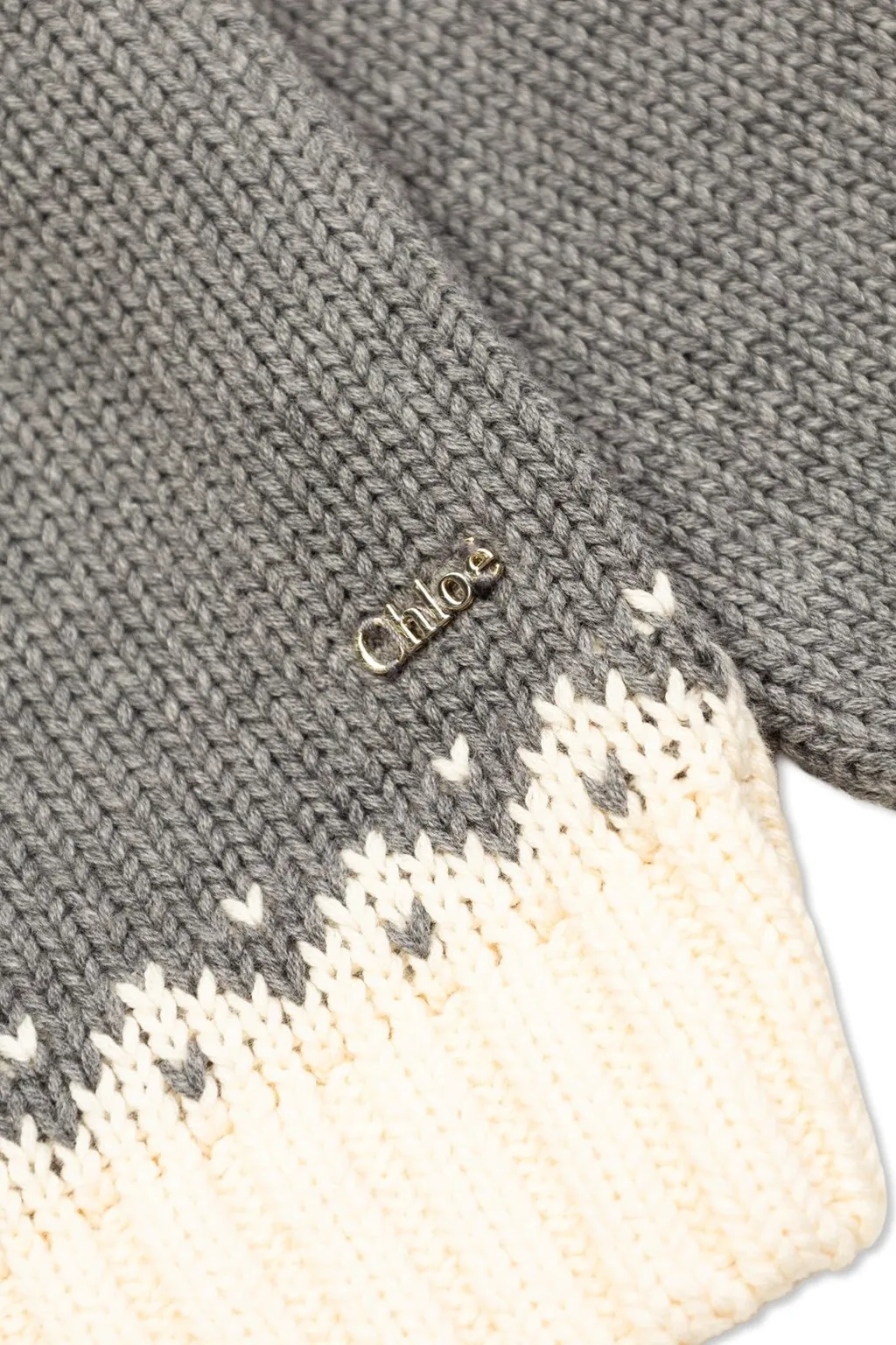 Chloé Kids Jacquard Cropped Jumper