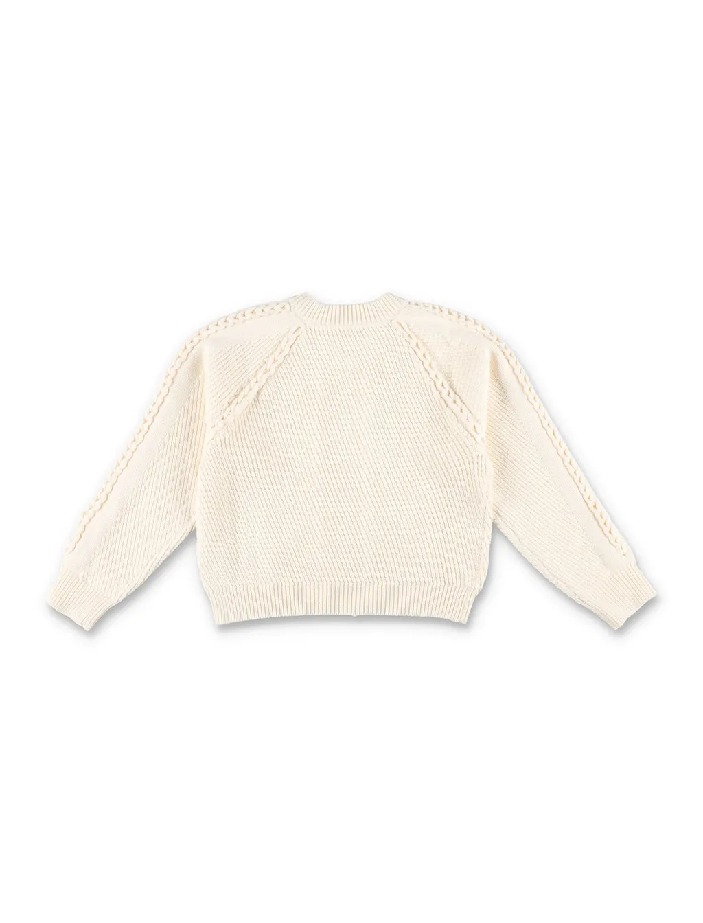 Chloé Kids Logo Lettering Cable Knitted Jumper