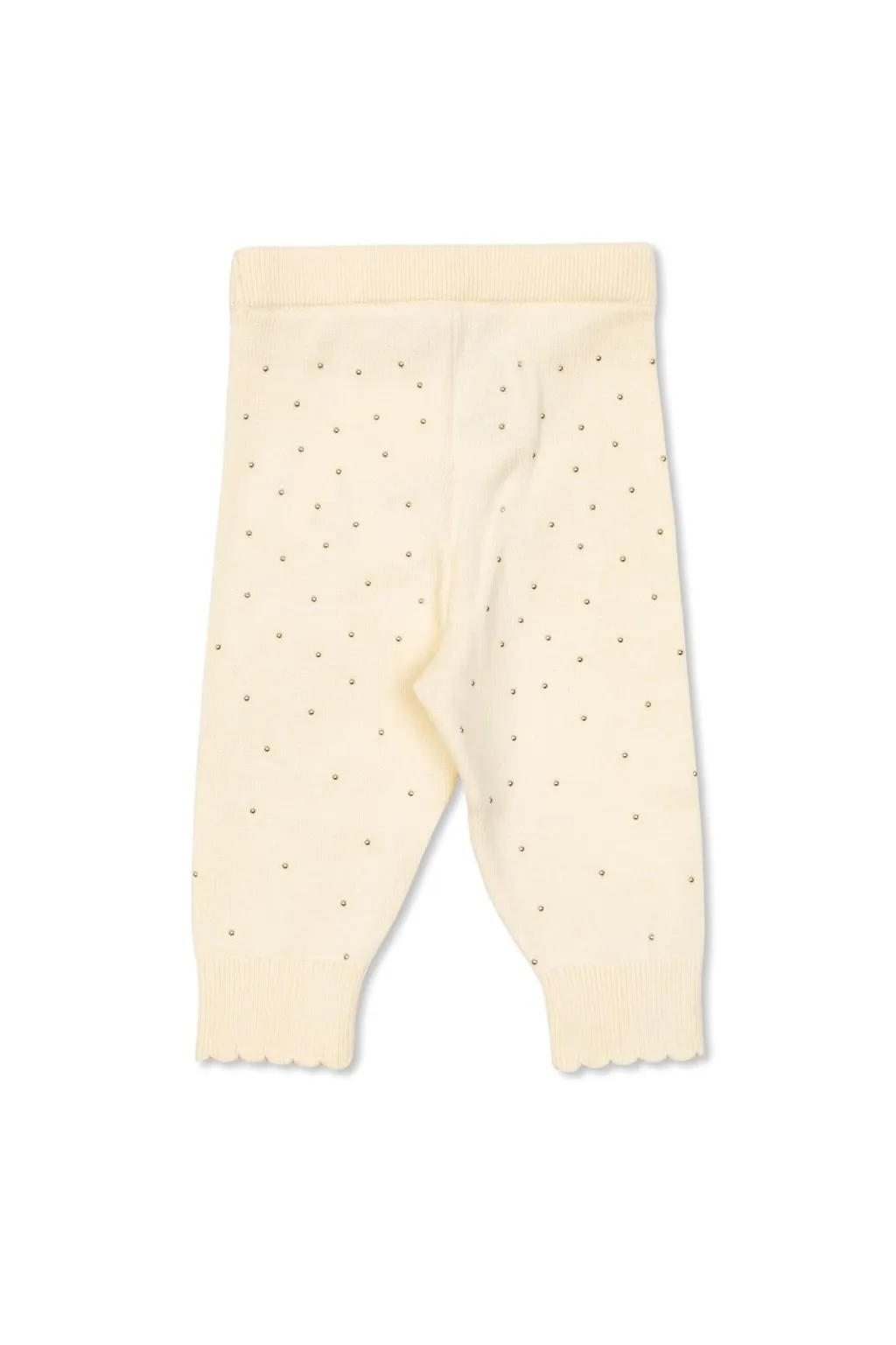 Chloé Kids Logo Accent Scalloped-Hem Leggings