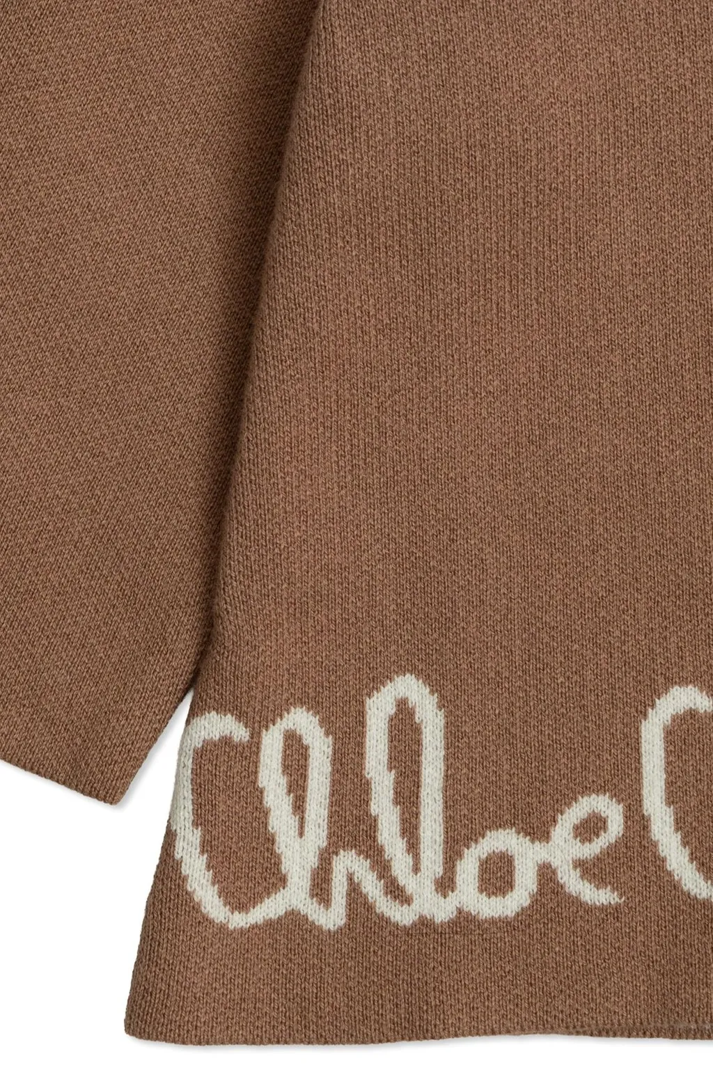 Chloé Kids Buttoned Hooded Knit Coat