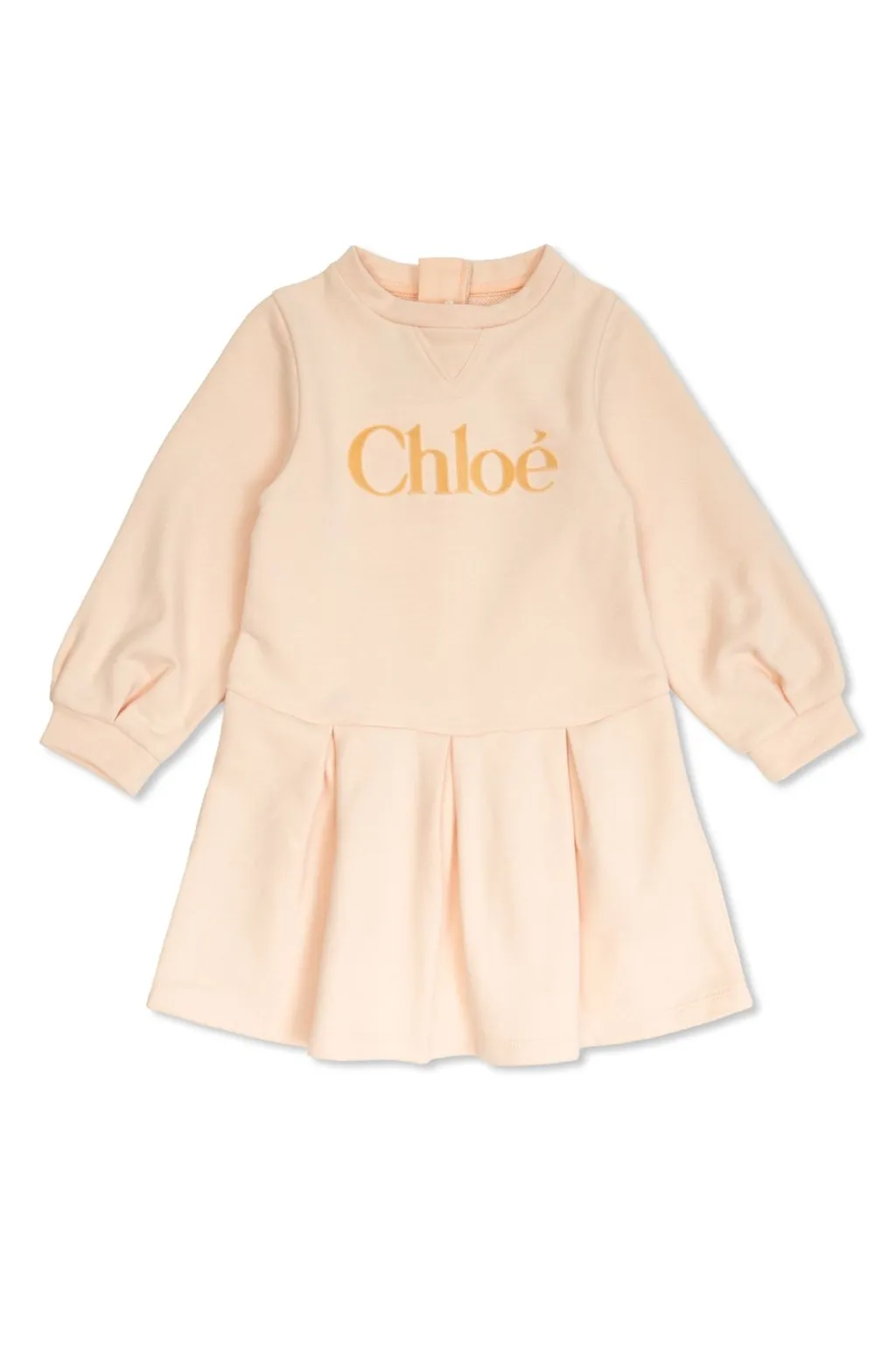 Chloé Kids Logo-Printed Balloon Sleeves Dress