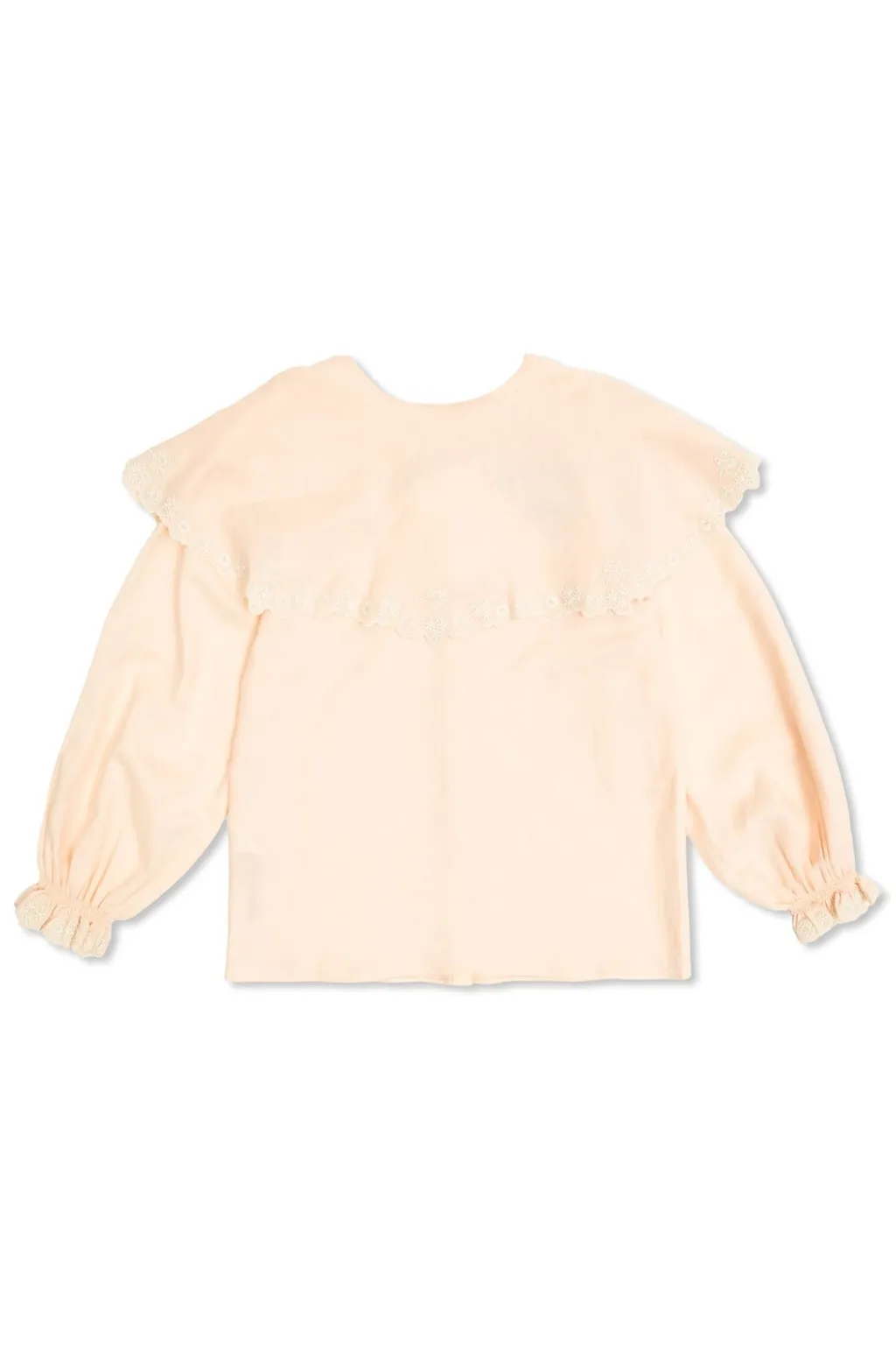 Chloé Kids Floral Embroidered Cap Sleeved Blouse