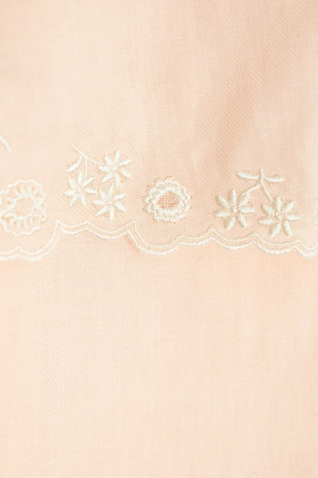 Chloé Kids Floral Embroidered Cap Sleeved Blouse