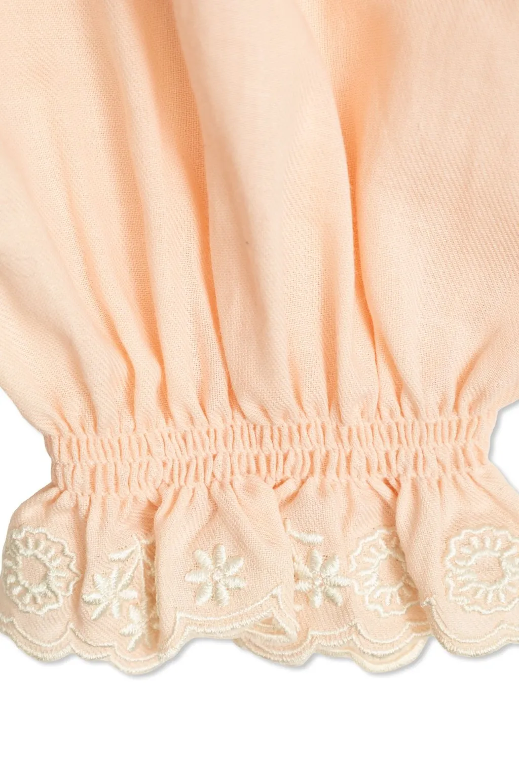 Chloé Kids Floral Embroidered Cap Sleeved Blouse