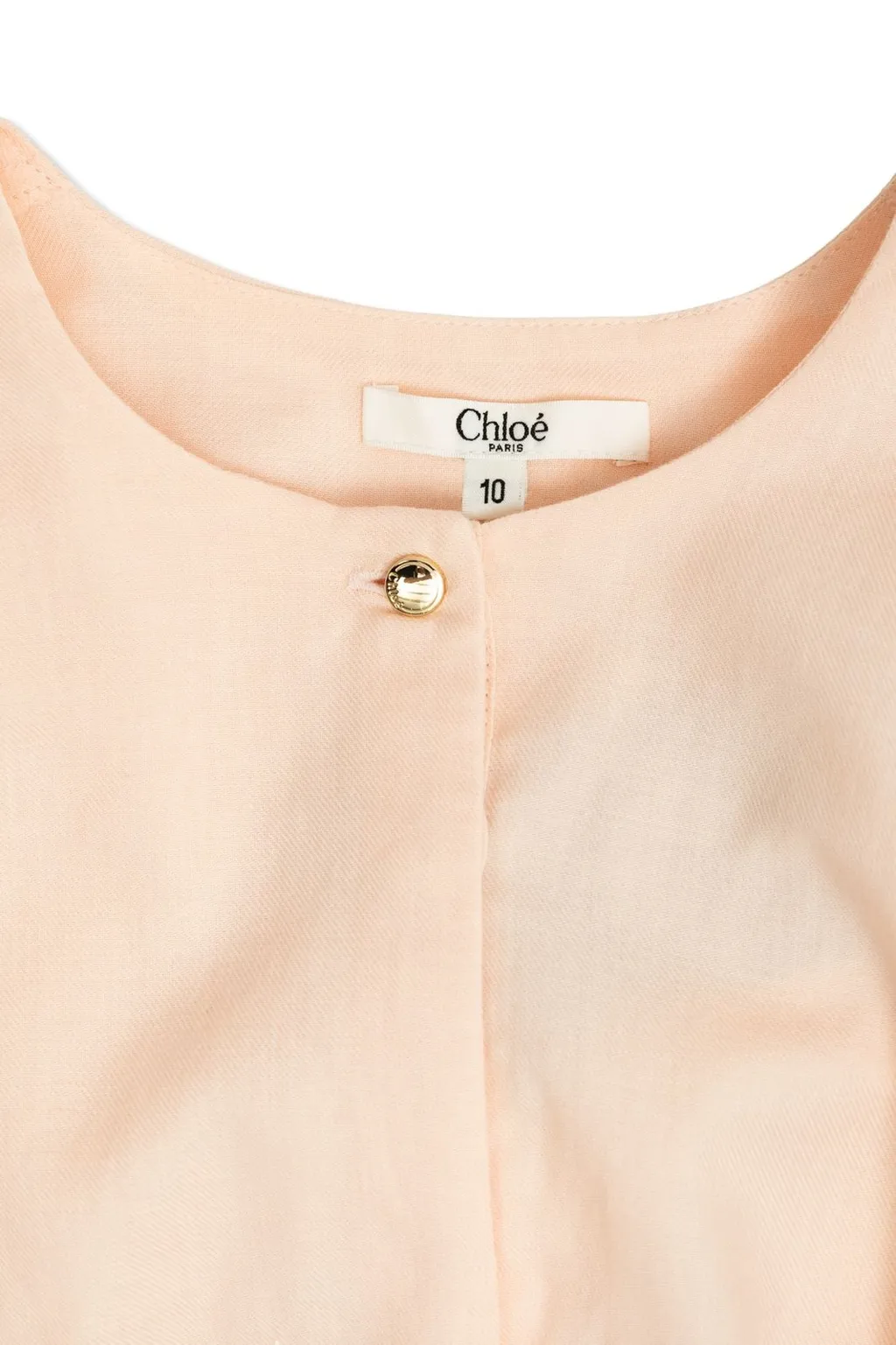 Chloé Kids Floral Embroidered Cap Sleeved Blouse