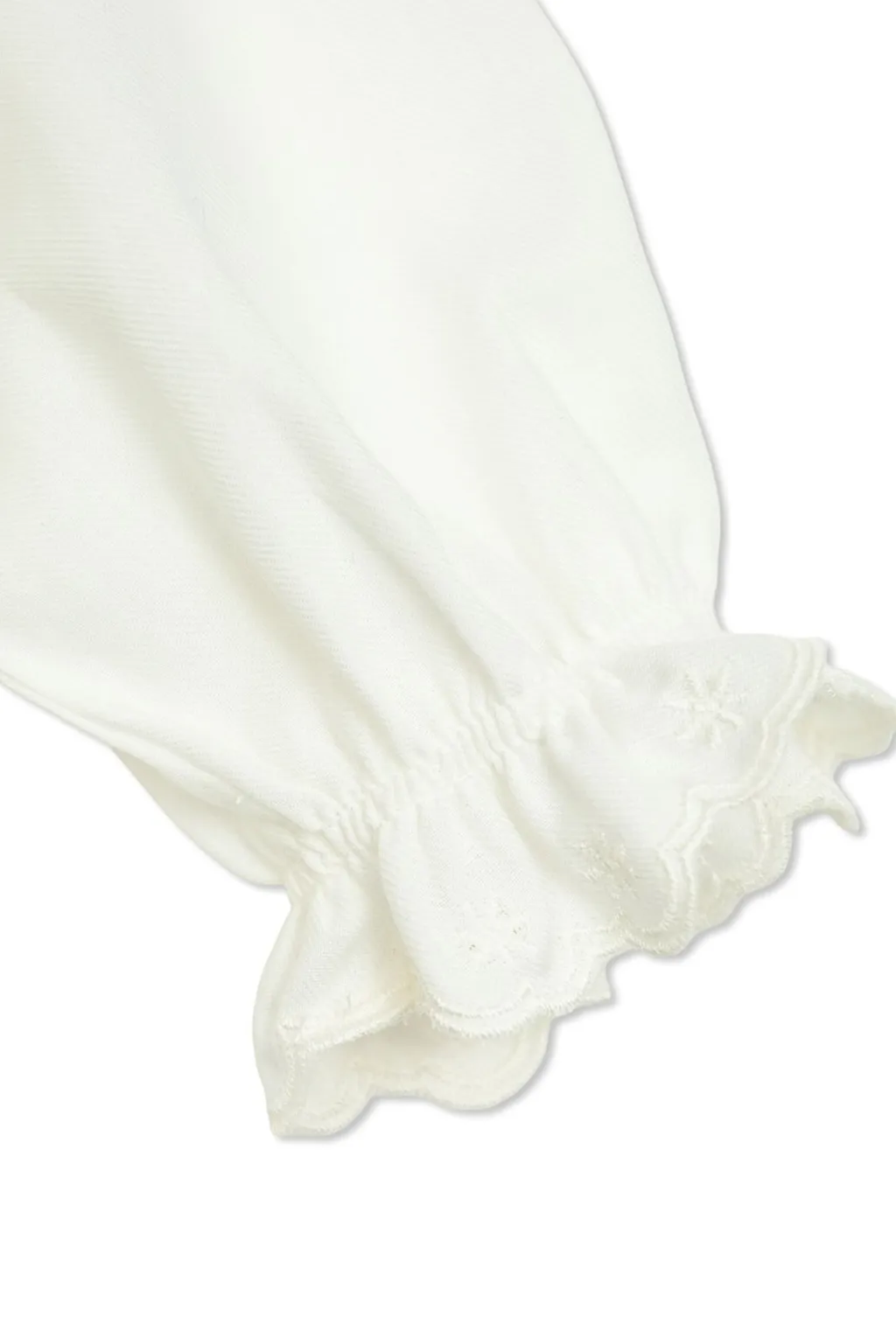 Chloé Kids Ruffled Sleeved Crewneck Blouse